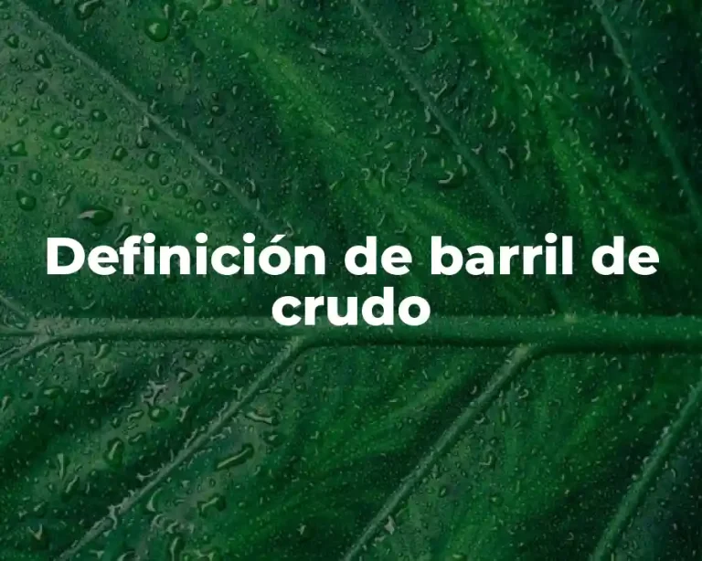 Definición de barril de crudo