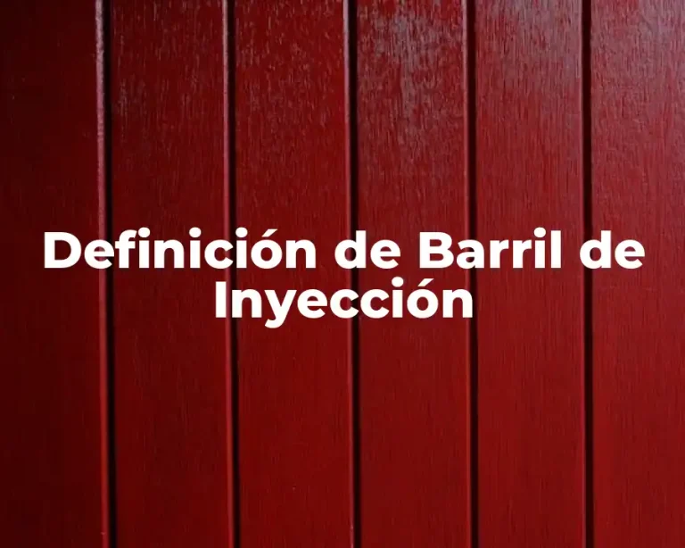 Definición de Barril de Inyección