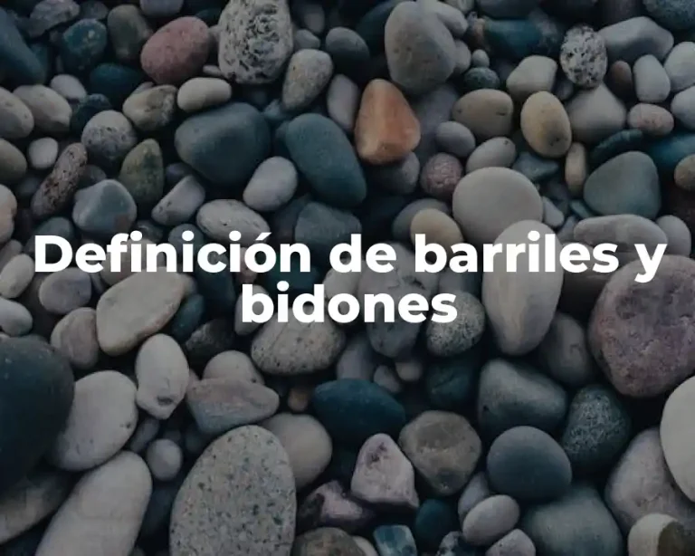 Definición de barriles y bidones