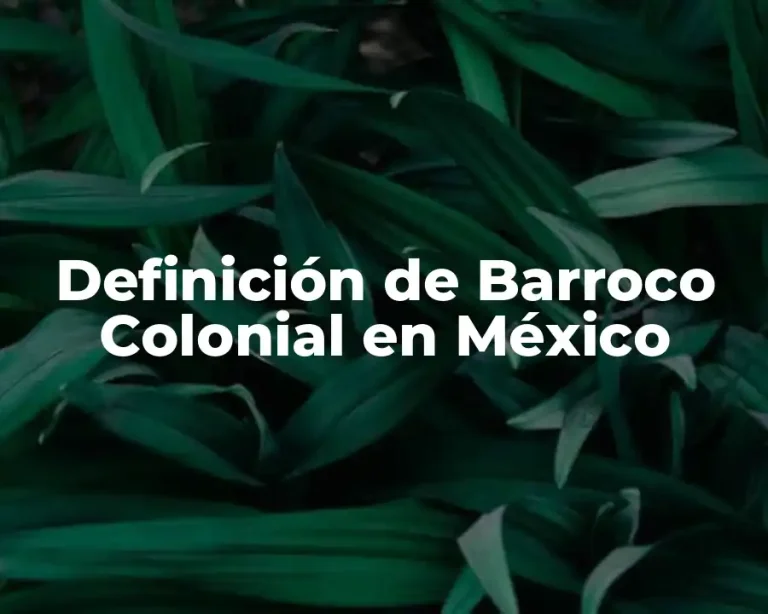 Definición de Barroco Colonial en México