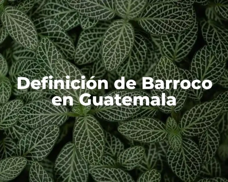 Definición de Barroco en Guatemala