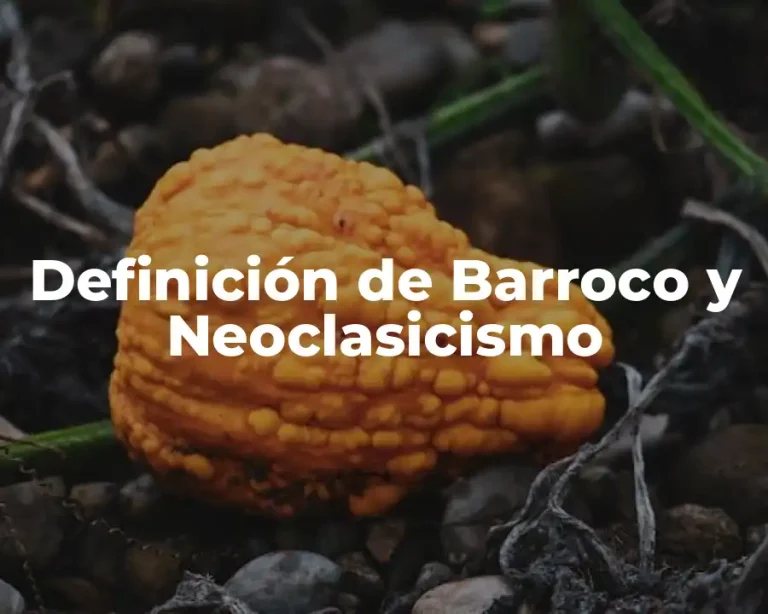 Definición de Barroco y Neoclasicismo