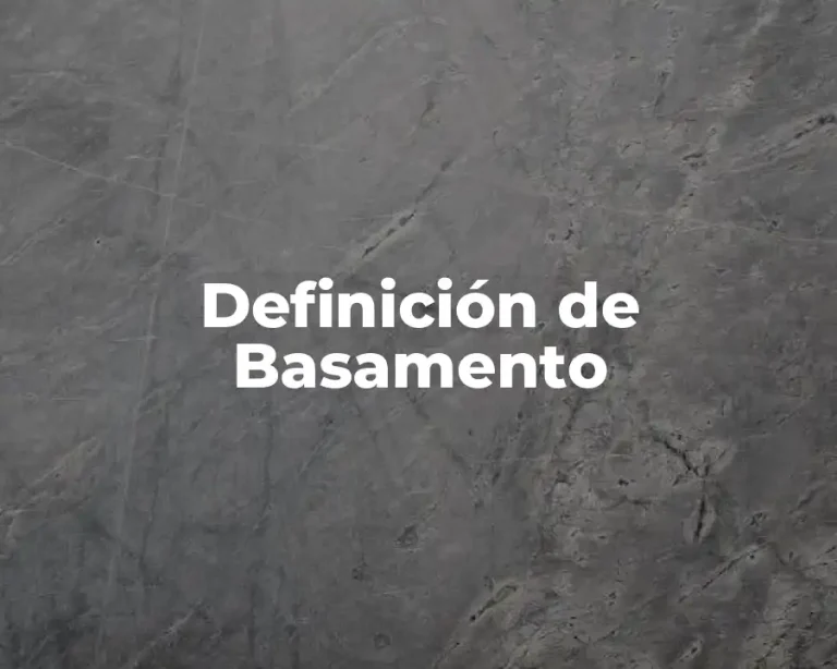 Definición de Basamento