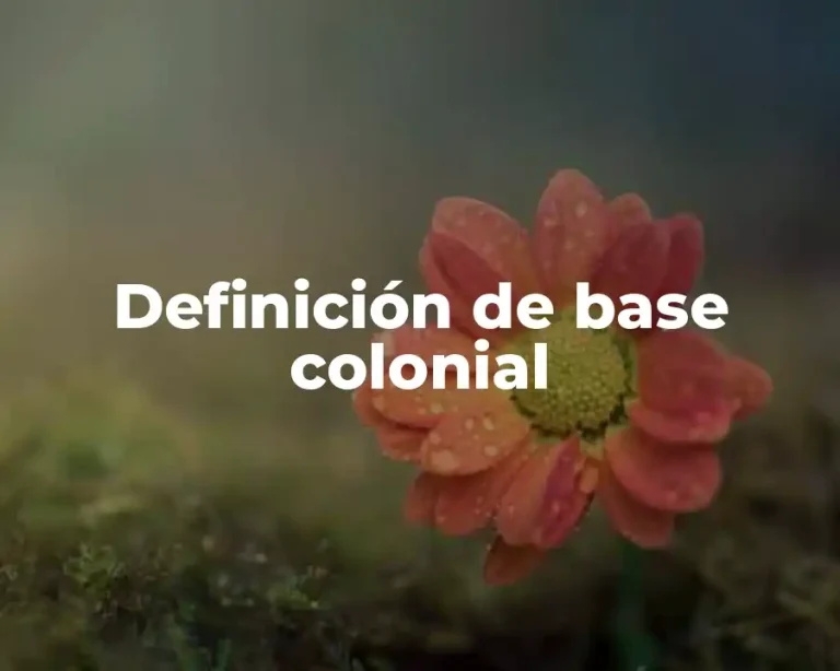 Definición de base colonial