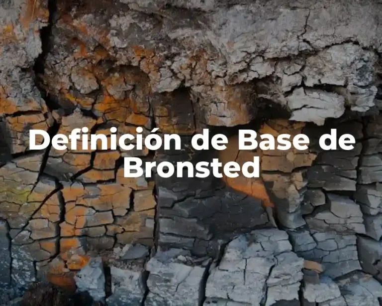 Definición de Base de Bronsted