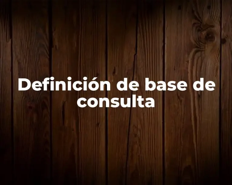Definición de base de consulta