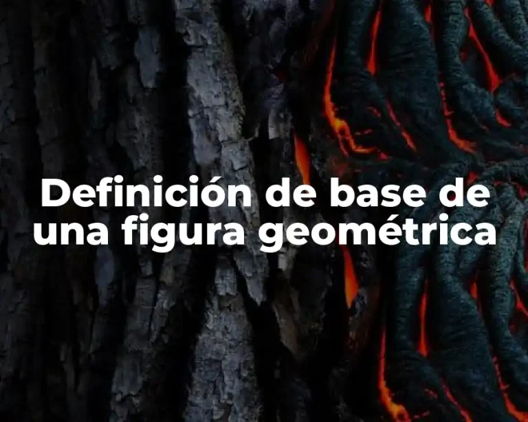 Definición de base de una figura geométrica