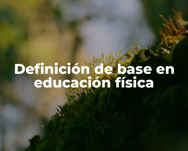 Definición de base en educación física
