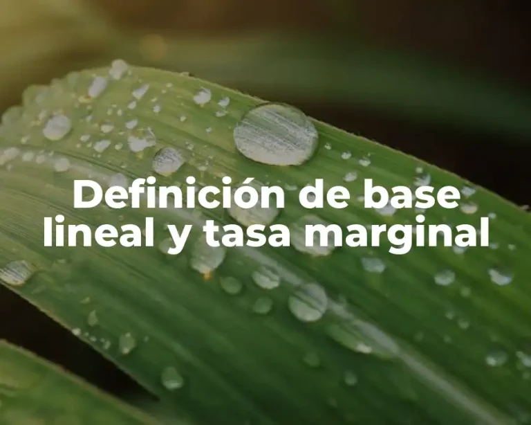 Definición de base lineal y tasa marginal