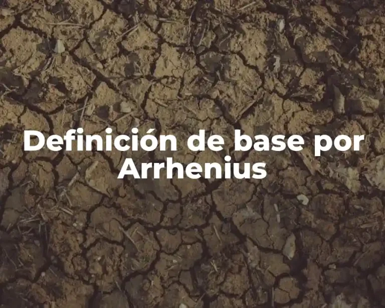 Definición de base por Arrhenius