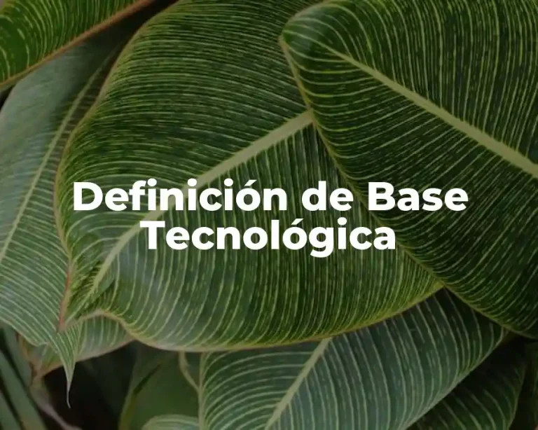 Definición de Base Tecnológica