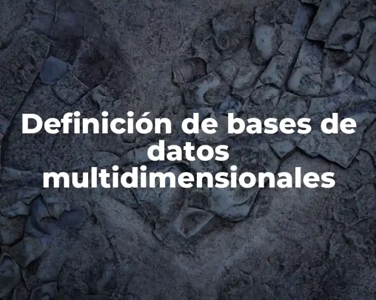 Definición de bases de datos multidimensionales