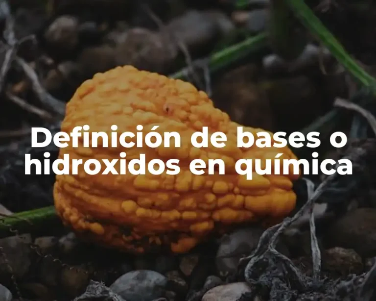 Definición de bases o hidroxidos en química