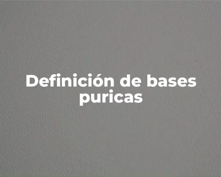 Definición de bases puricas