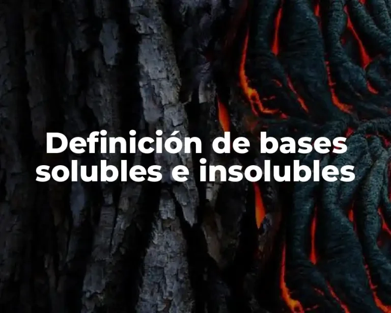 Definición de bases solubles e insolubles