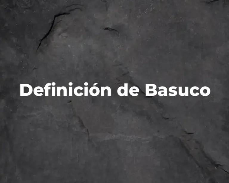 Definición de Basuco