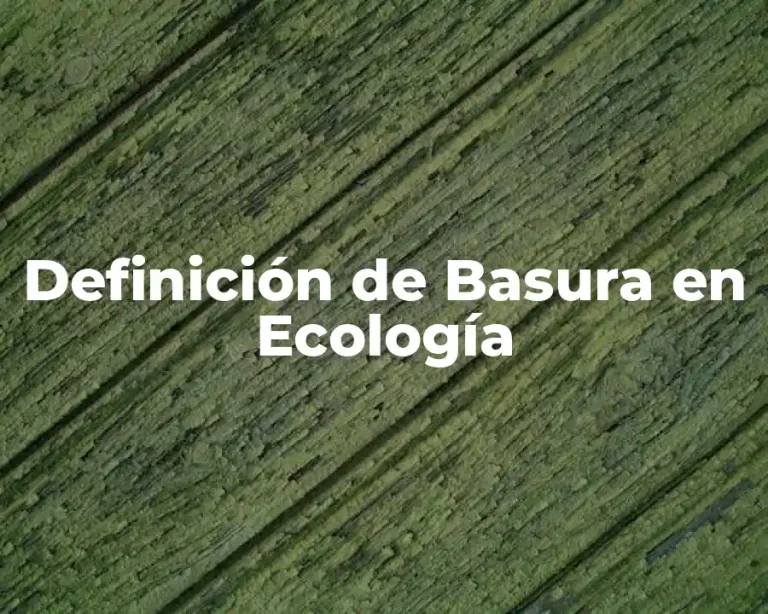 Definición de Basura en Ecología