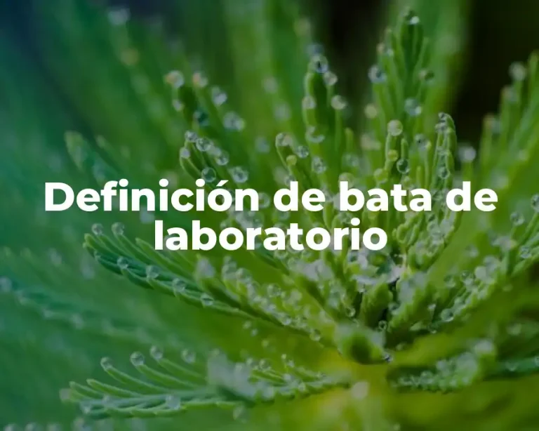 Definición de bata de laboratorio