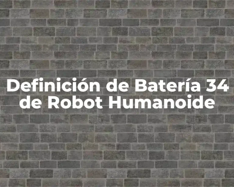 Definición de Batería 34 de Robot Humanoide