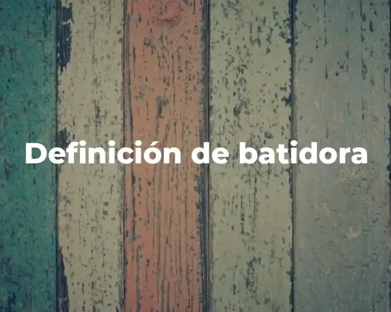 Definición de batidora