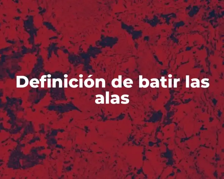 Definición de batir las alas