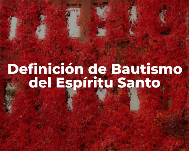 Definición de Bautismo del Espíritu Santo