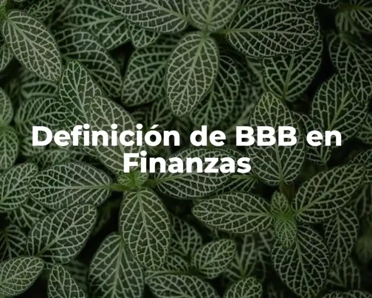 Definición de BBB en Finanzas