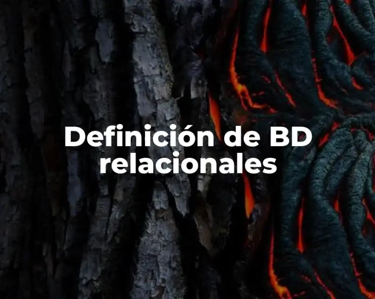 Definición de BD relacionales