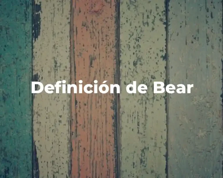 Definición de Bear