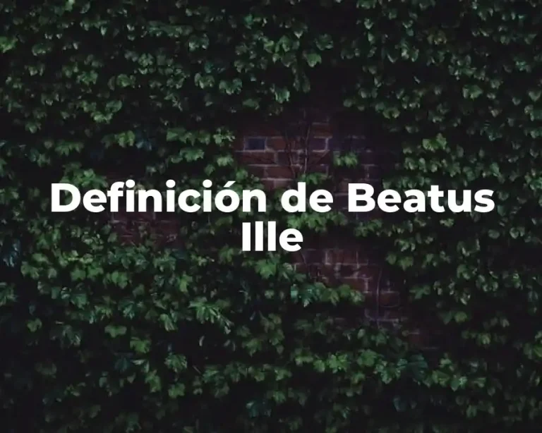 Definición de Beatus Ille
