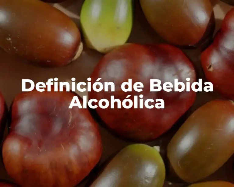 Definición de Bebida Alcohólica