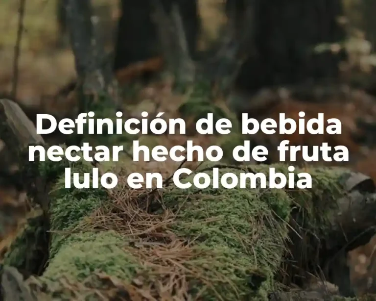 Definición de bebida nectar hecho de fruta lulo en Colombia