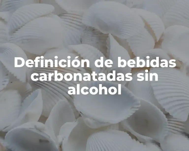 Definición de bebidas carbonatadas sin alcohol