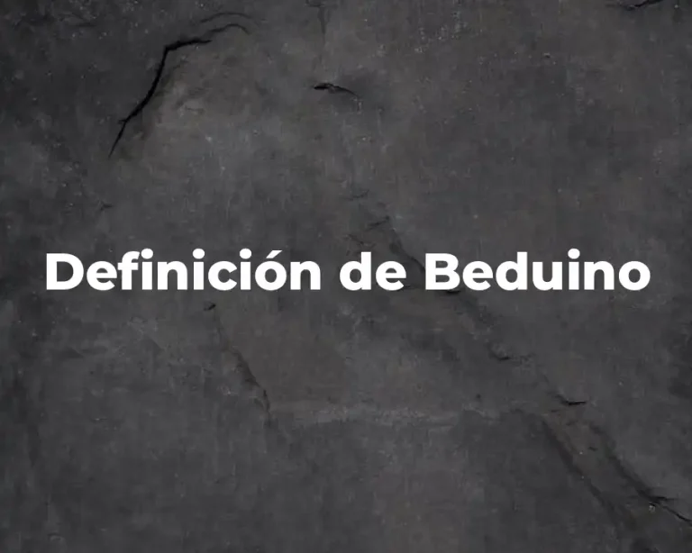 Definición de Beduino