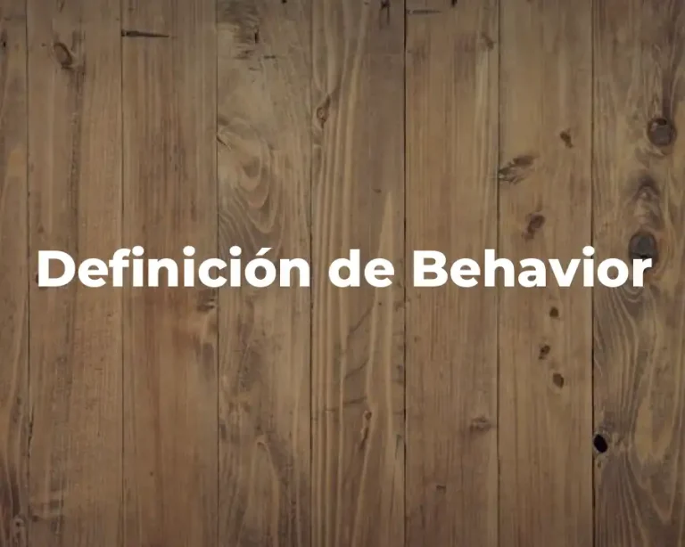 Definición de Behavior