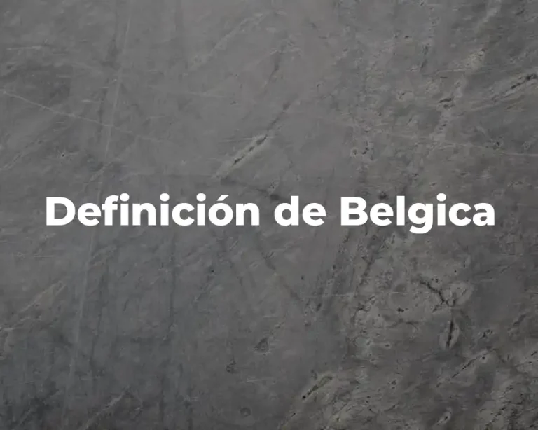 Definición de Belgica