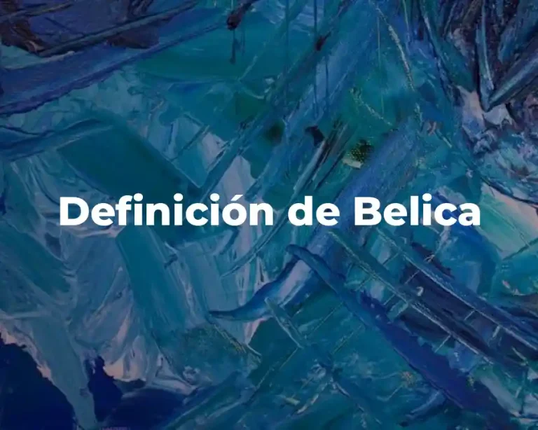 Definición de Belica