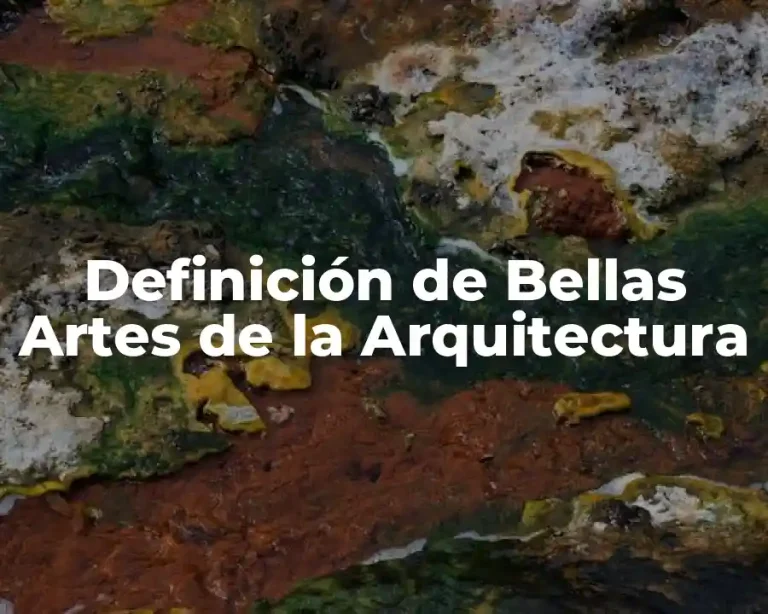 Definición de Bellas Artes de la Arquitectura