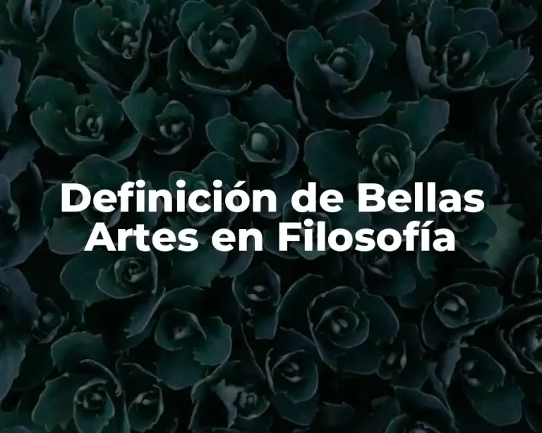 Definición de Bellas Artes en Filosofía
