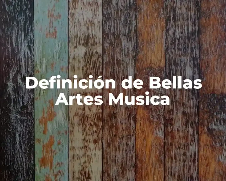 Definición de Bellas Artes Musica