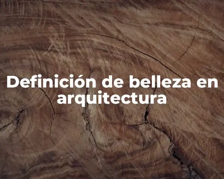 Definición de belleza en arquitectura