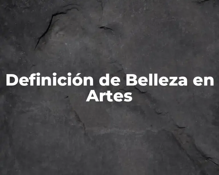 Definición de Belleza en Artes