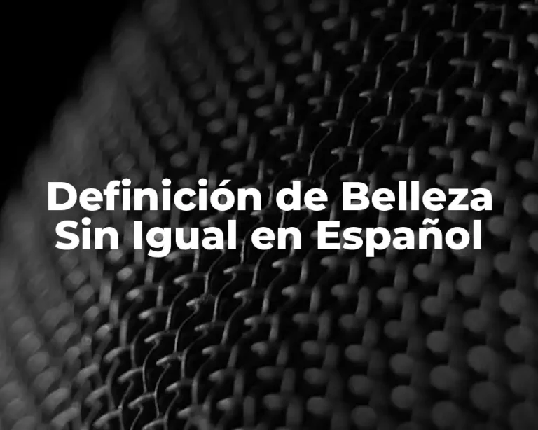 Definición de Belleza Sin Igual en Español