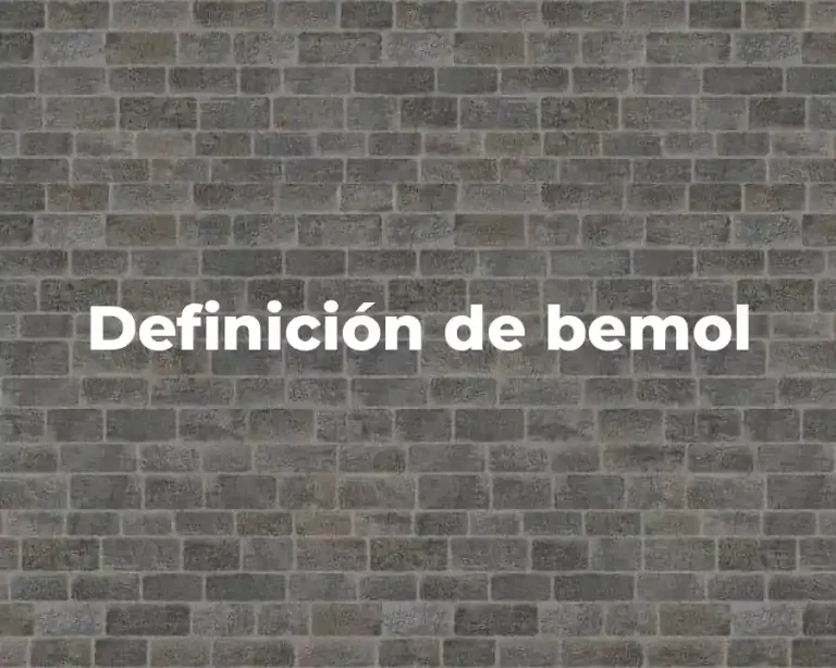 Definición de bemol