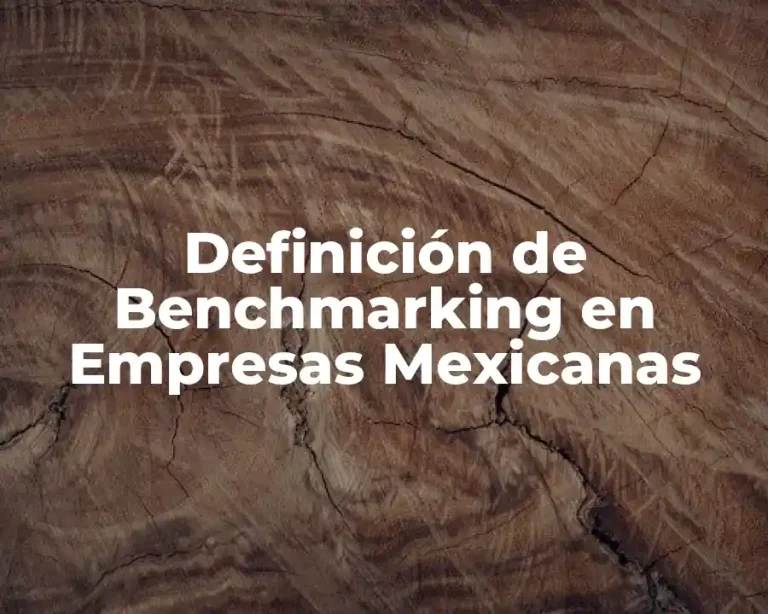 Definición de Benchmarking en Empresas Mexicanas