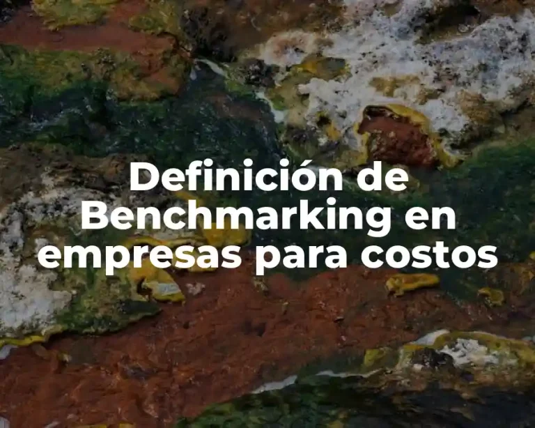 Definición de Benchmarking en empresas para costos