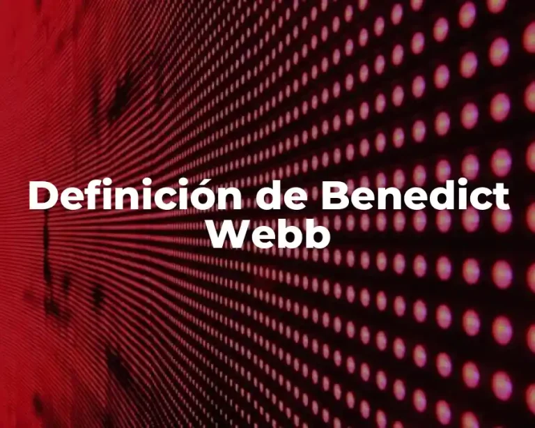 Definición de Benedict Webb