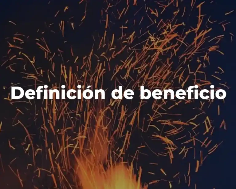 Definición de beneficio