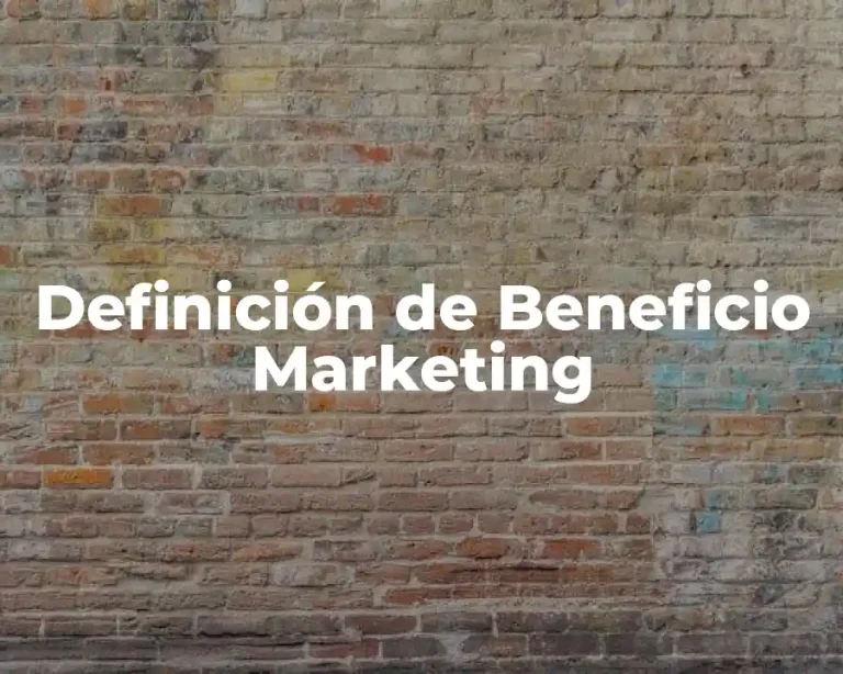 Definición de Beneficio Marketing