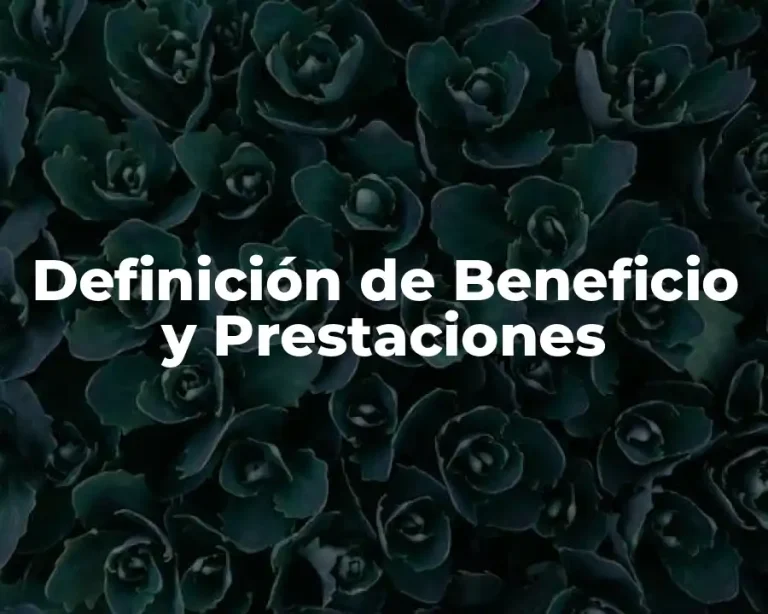 Definición de Beneficio y Prestaciones
